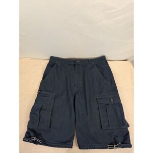 Arizona Jean Company Cargo Shorts Men's 36 Navy Blue Outdoor Gorpcore Hiking